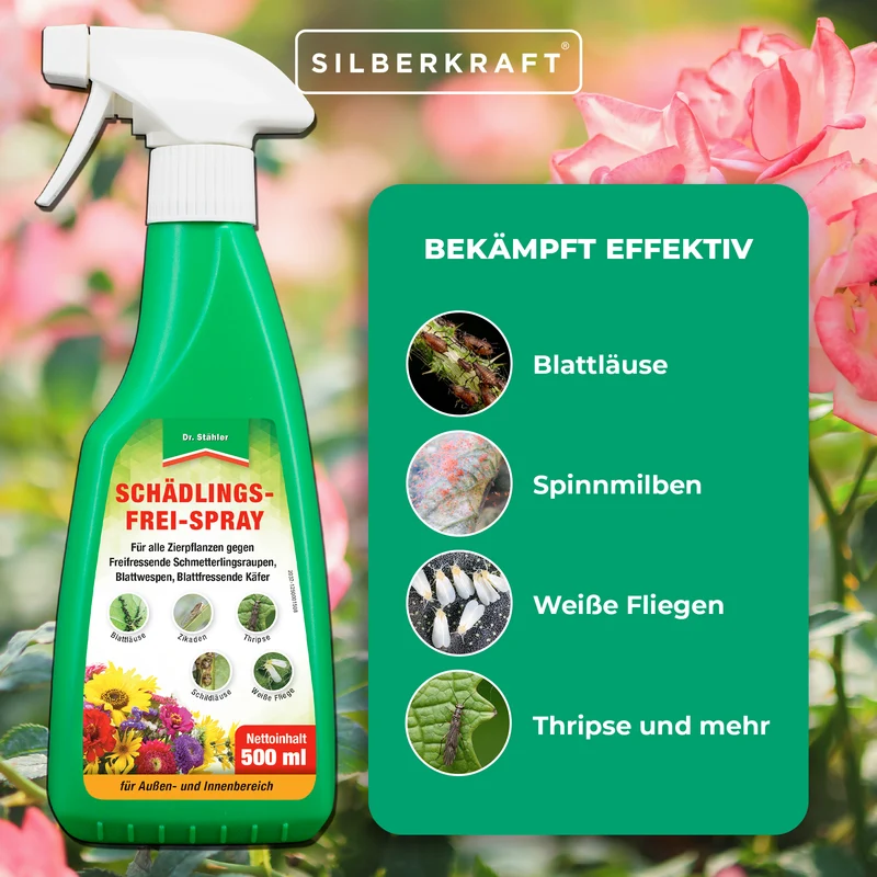 Schädlingsfrei-Spray gegen Milben und Blattläuse für eine geschützte Pflanzenumgebung