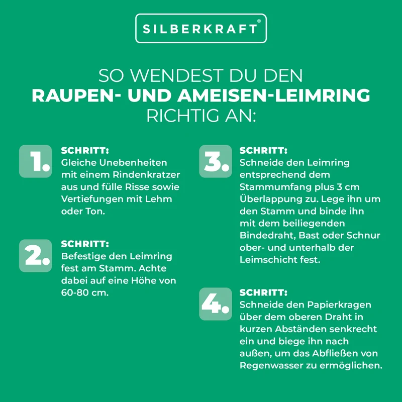 Raupen- und Ameisen-Leimring: Biotechnischer Schutz für Obstbäume
