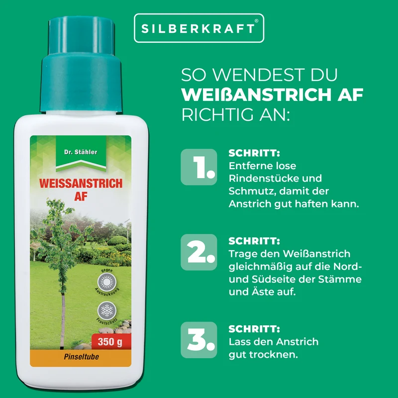 Weißanstrich AF: Effektiver Schutz vor Frost- und Hitzeschäden für Bäume und Sträucher
