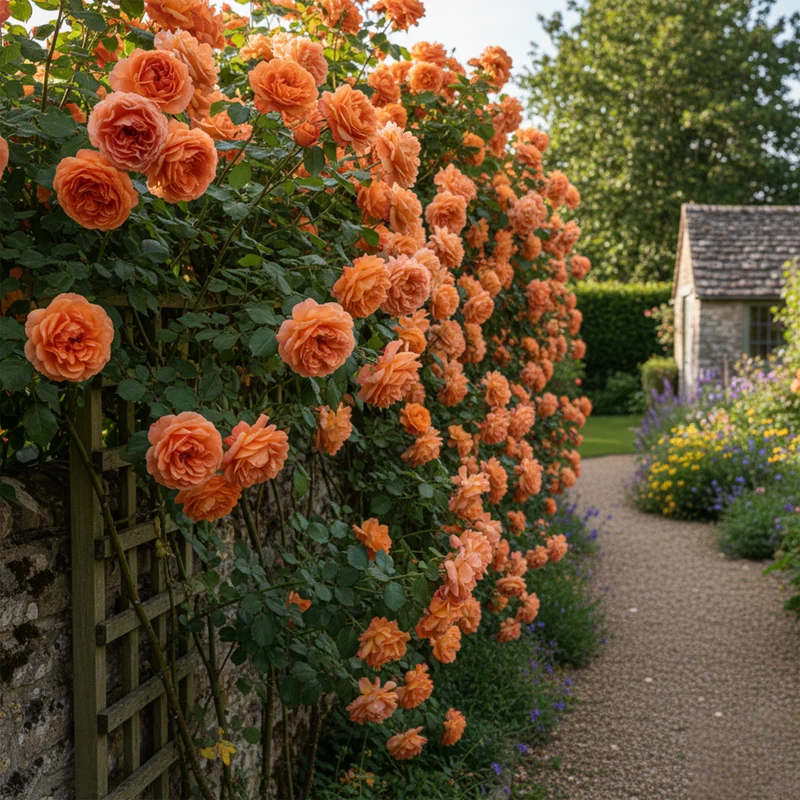 Orange Kletterrose