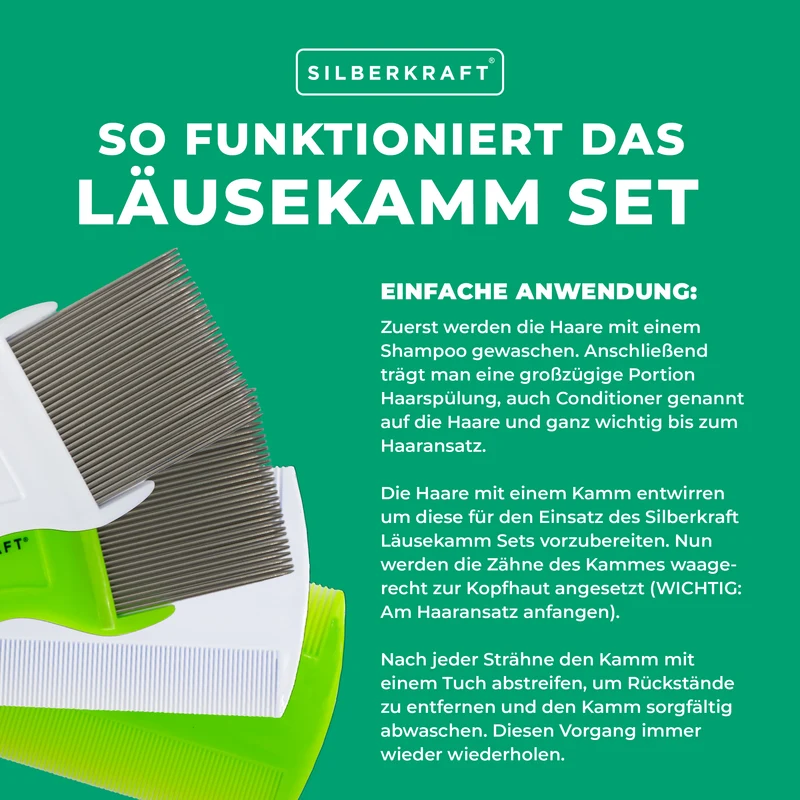 Läusekamm 4er Set