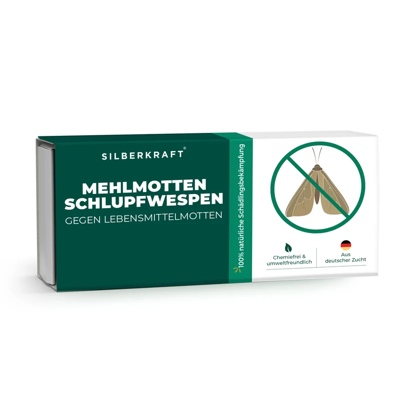 Mehlmottenschlupfwespen gegen Mehlmotten & Lebensmittelmotten Brackwespe Habrobracon hebetor - Schlupfwespen 40 Stück