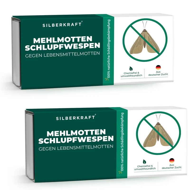 Mehlmottenschlupfwespen gegen Mehlmotten & Lebensmittelmotten Brackwespe Habrobracon hebetor - Schlupfwespen 40 Stück