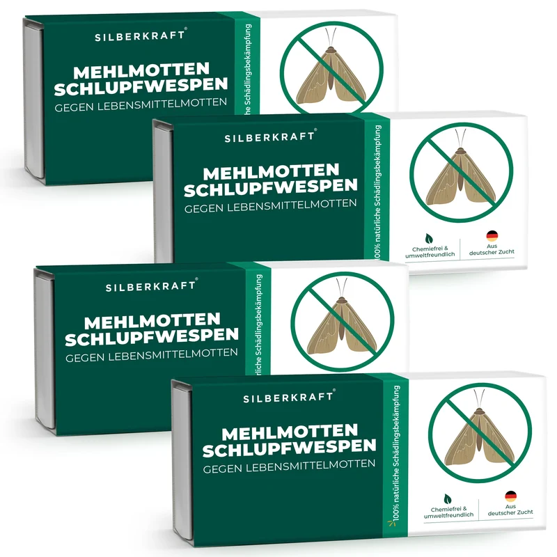Mehlmottenschlupfwespen gegen Mehlmotten & Lebensmittelmotten Brackwespe Habrobracon hebetor - Schlupfwespen 40 Stück