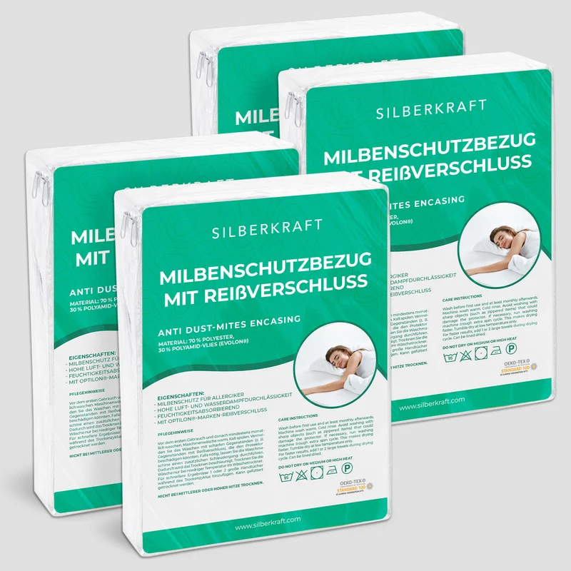Anti-Milben-Bezug - Matratzenvollschutz mit Reissverschluss