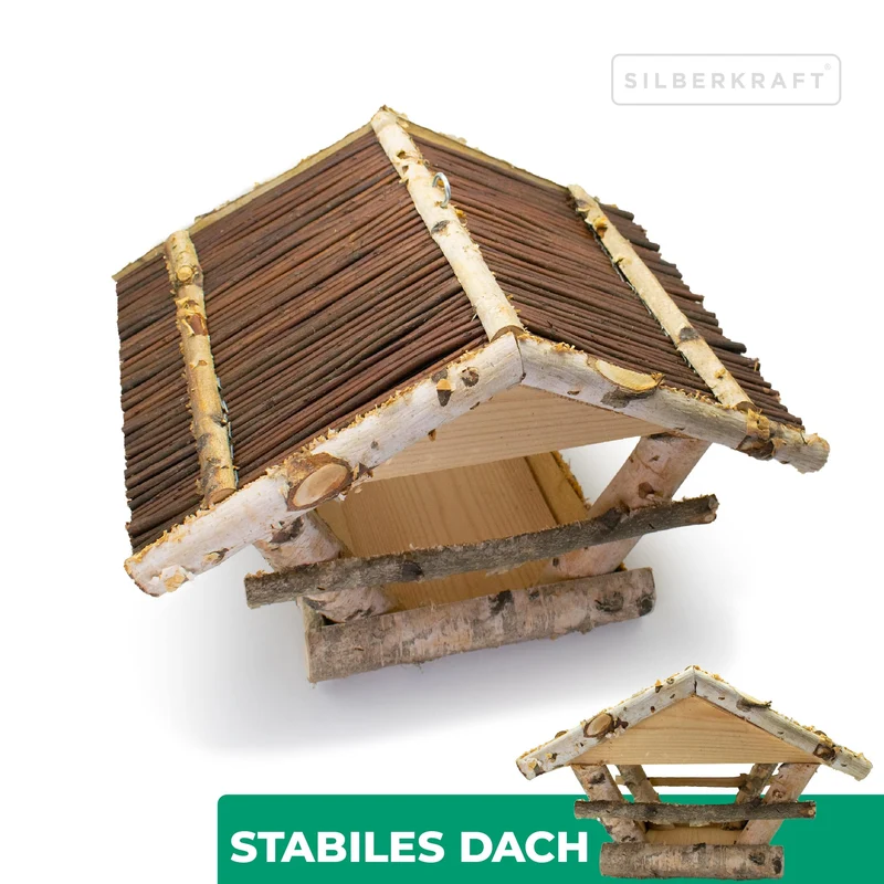 Vogelhaus mit Weidendach zum Aufhängen