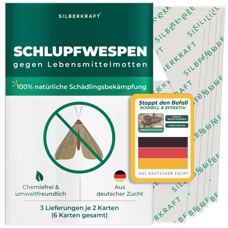 Schlupfwespen gegen Lebensmittelmotten - Motten mit Nützlinge bekämpfen (Trichogramma evanescens)