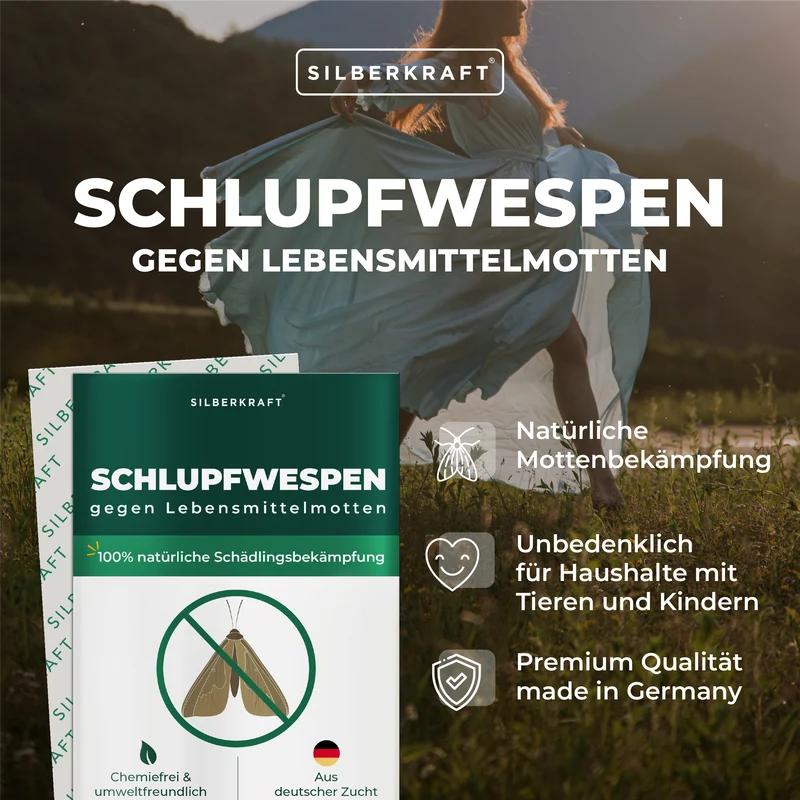 Schlupfwespen gegen Lebensmittelmotten - Motten mit Nützlinge bekämpfen (Trichogramma evanescens)