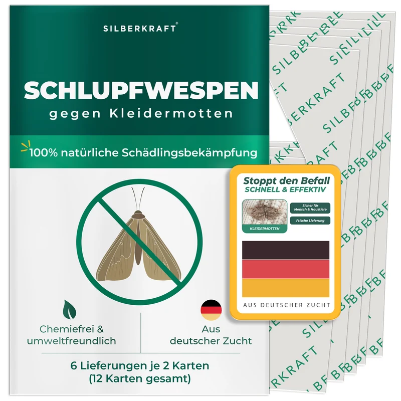 Schlupfwespen gegen Kleidermotten - Motten mit Nützlinge bekämpfen (Trichogramma evanescens)