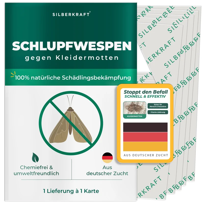 Schlupfwespen gegen Kleidermotten - Motten mit Nützlinge bekämpfen (Trichogramma evanescens)