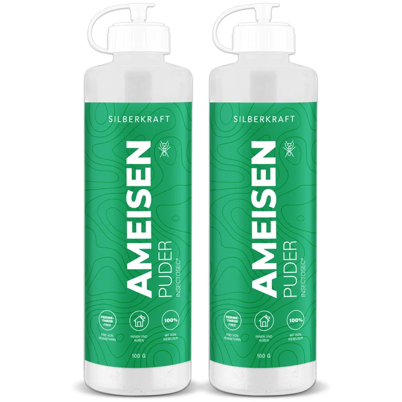 Ameisen-frei Pulver – Ameisenmittel für Innen & Außen – 100% Kieselgur – Alternative zu Ameisenköder und Ameisenspray
