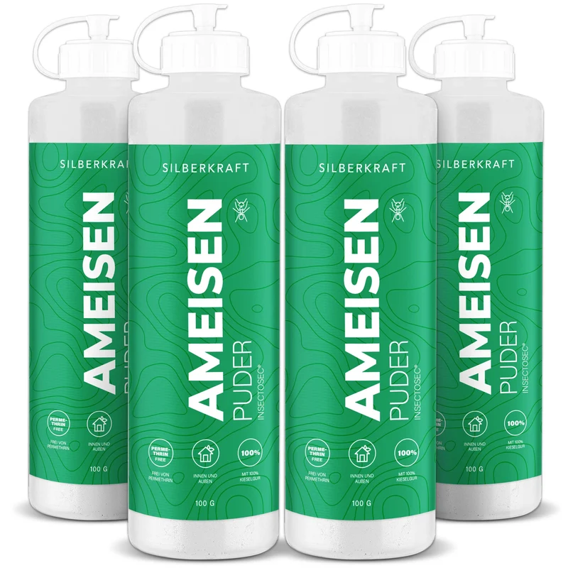 Ameisen-frei Pulver – Ameisenmittel für Innen & Außen – 100% Kieselgur – Alternative zu Ameisenköder und Ameisenspray