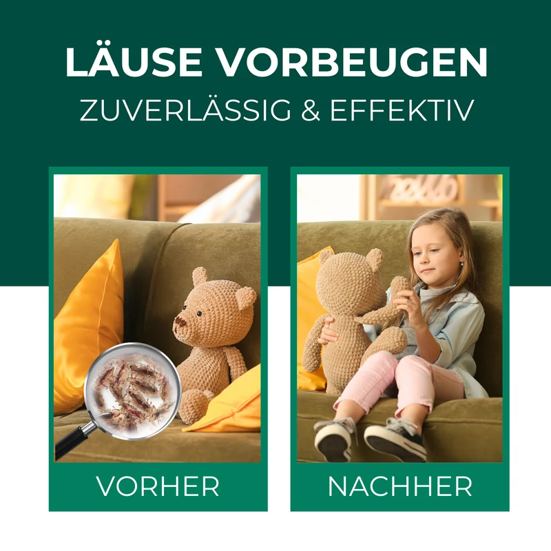 Läusespray für Textilien und Kopfläuse vorbeugen Spray