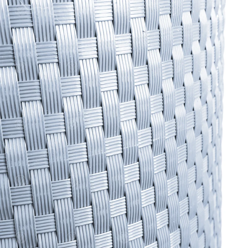 Hellgrauer Polyrattan-Screening