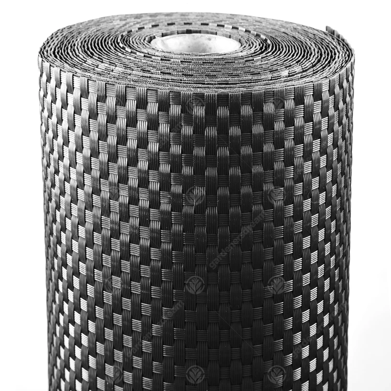Schwarzer Polyrattan-Screening