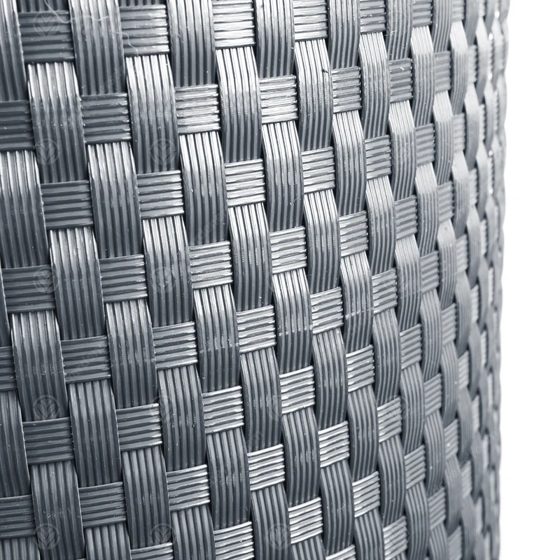 Dunkelgrüner Polyrattan Paravent