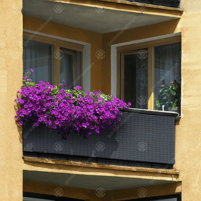 Dunkelgrüner Polyrattan Paravent
