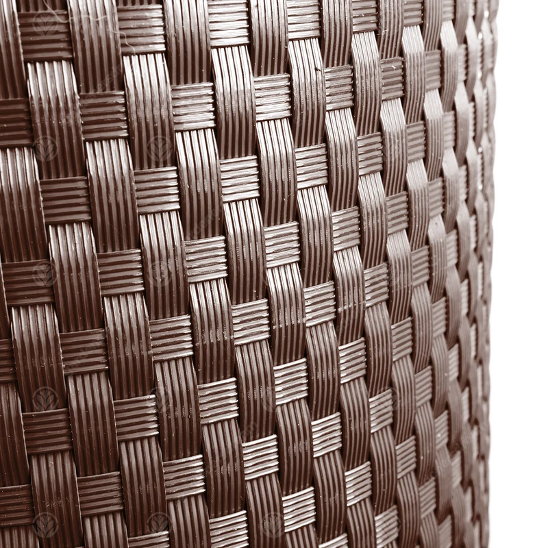 Dunkelbrauner Polyrattan-Screening