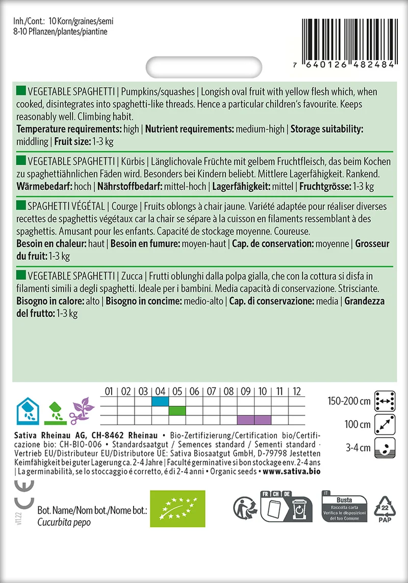 BIO Saatgut Spaghettikürbis