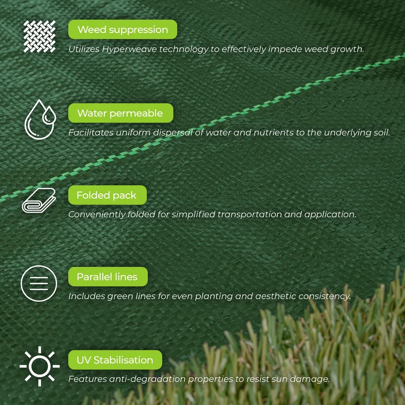 Gardeners Dream Extra Starke Unkrautunterdrückende Membrane Kit (1 Meter Breite)