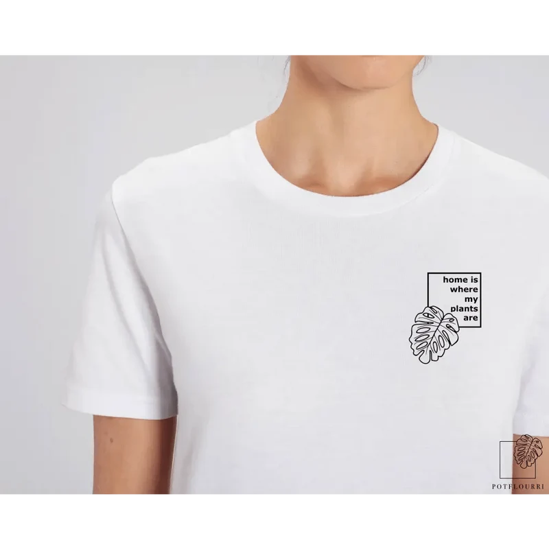 UNISEX MOTIV T-SHIRT HOME - WHITE