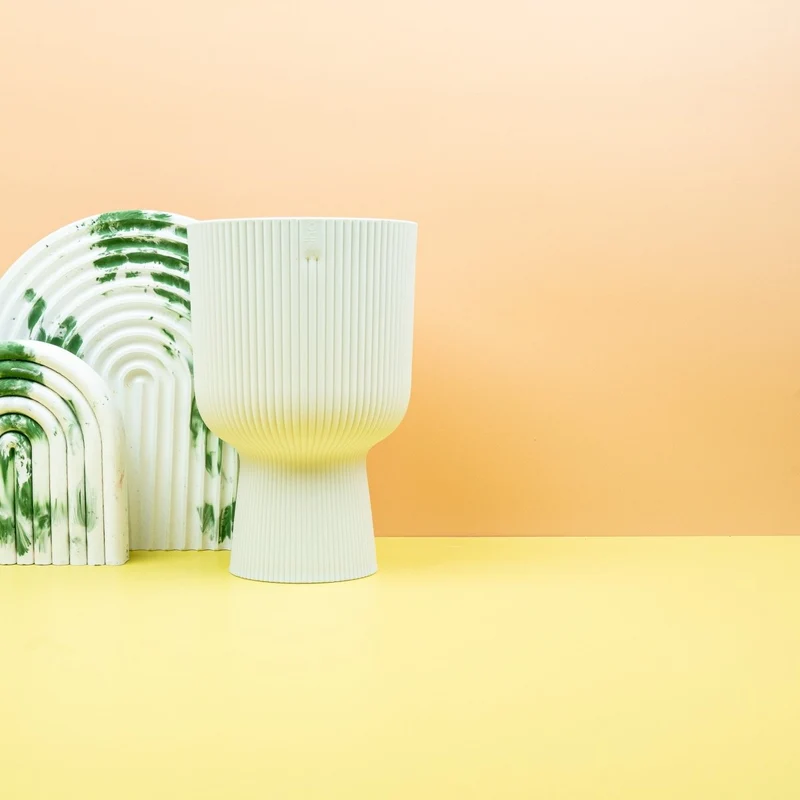 ÜBERTOPF ELHO VIBES FOLD RUND COUPE SEIDENWEISS
