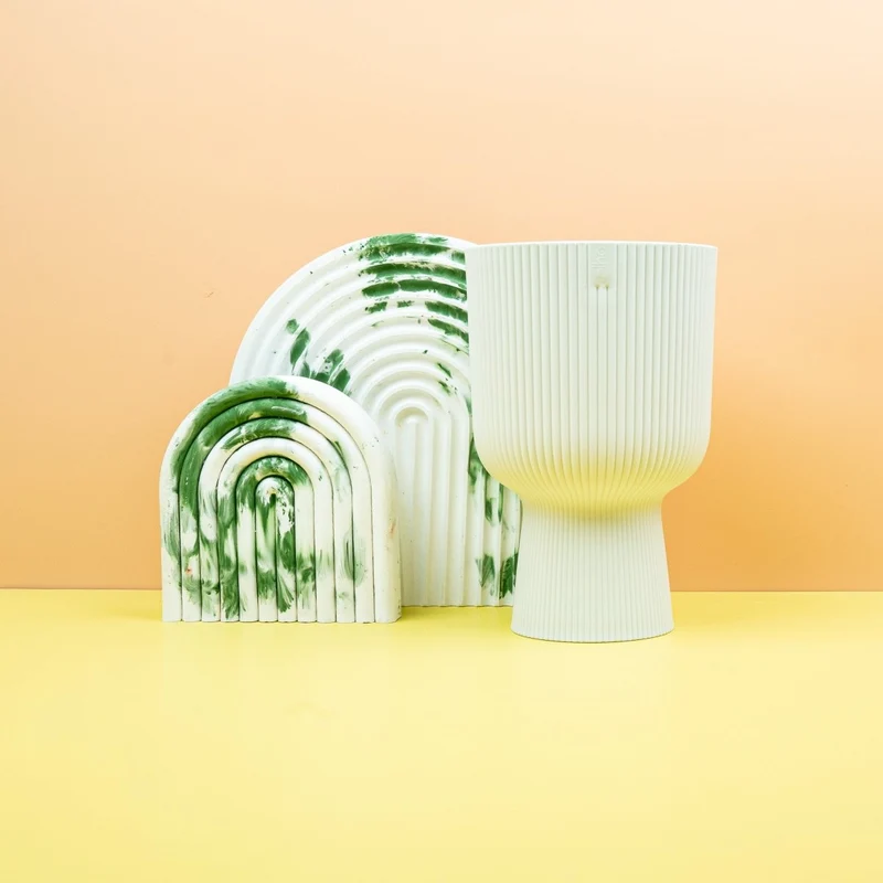 ÜBERTOPF ELHO VIBES FOLD RUND COUPE SEIDENWEISS