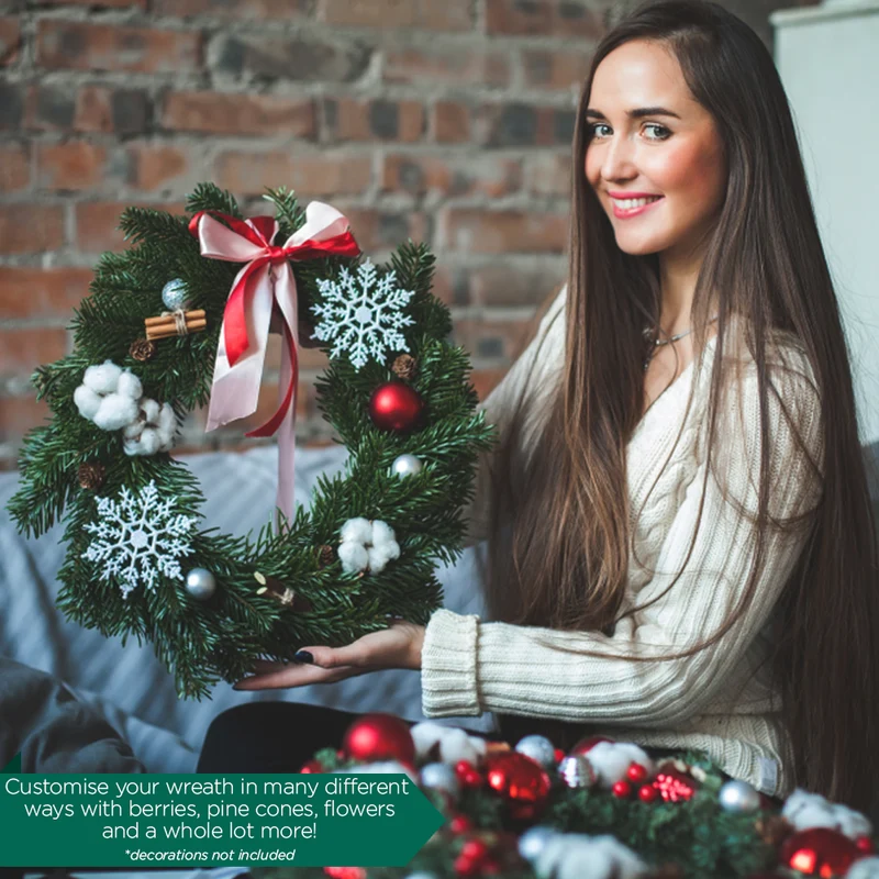Luxuriöser natürlicher Weihnachtskranz (Edeltanne, 12")