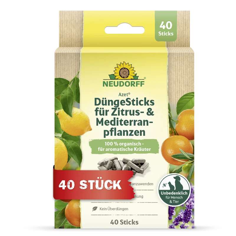 Azet Düngesticks für Zitrus- & Mediterranpflanzen