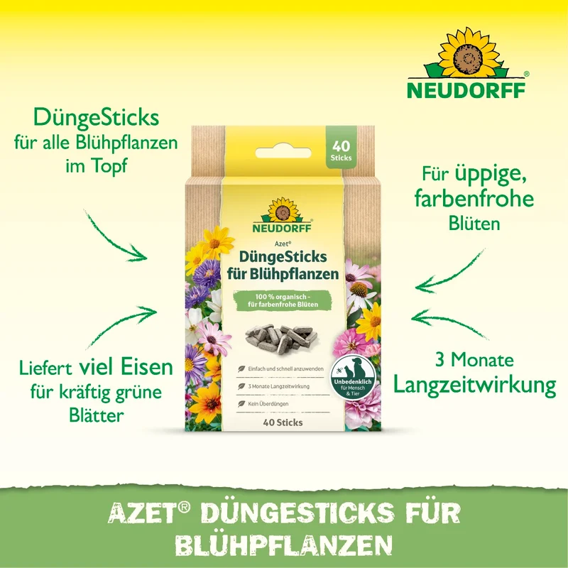 Azet Düngesticks für Blühpflanzen