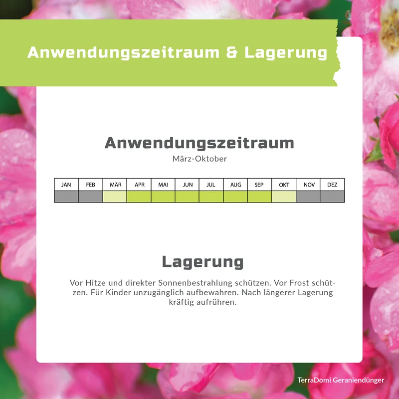 TerraDomi Geraniendünger 1 Liter Flüssigdünger Konzentrat