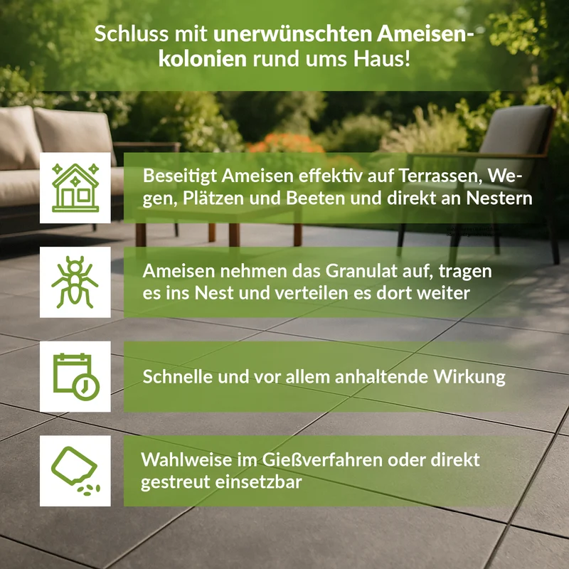 Ameisengift I Streu- & Gießmittel I Insektizid mit Langzeitwirkung