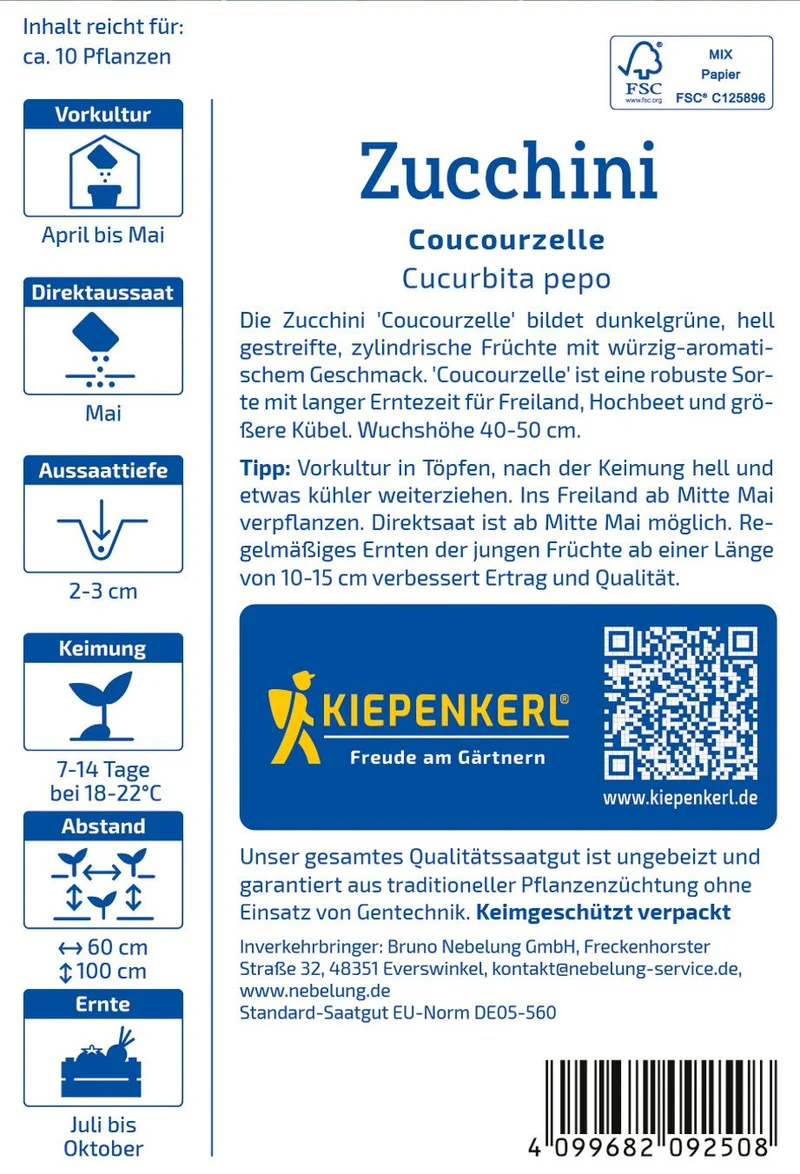 Zucchinisamen Coucourzelle