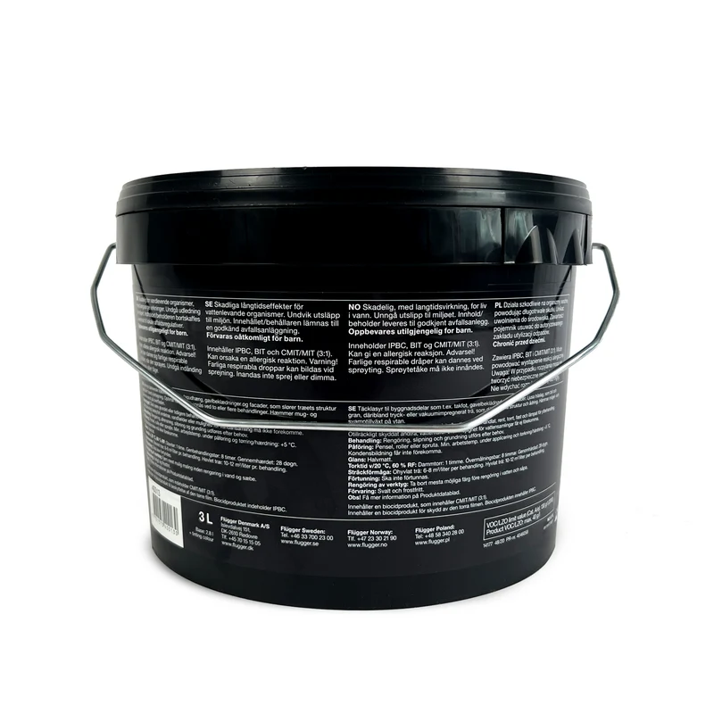 TerraDomi 3 Liter Außenfarbe Weiß | diffusionsfähige und seidenmatte Holzfarbe