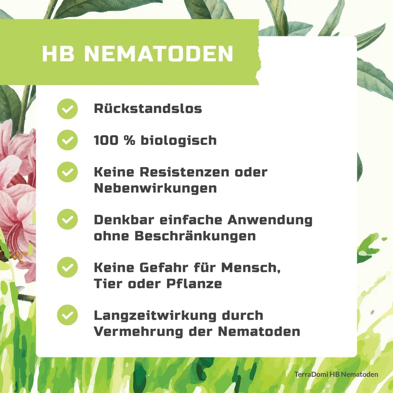 TerraDomi HB Nematoden gegen Dickmaulrüssler, Engerlinge und Käferlarven