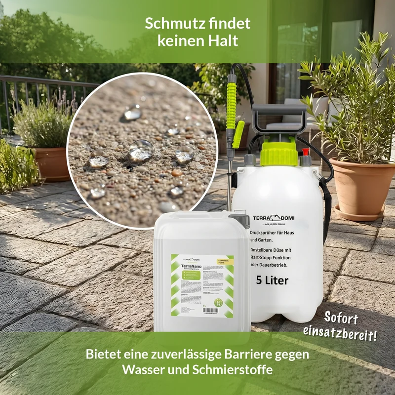 Drucksprüher 5L + TerraNano Steinimprägnierung (Bundle)
