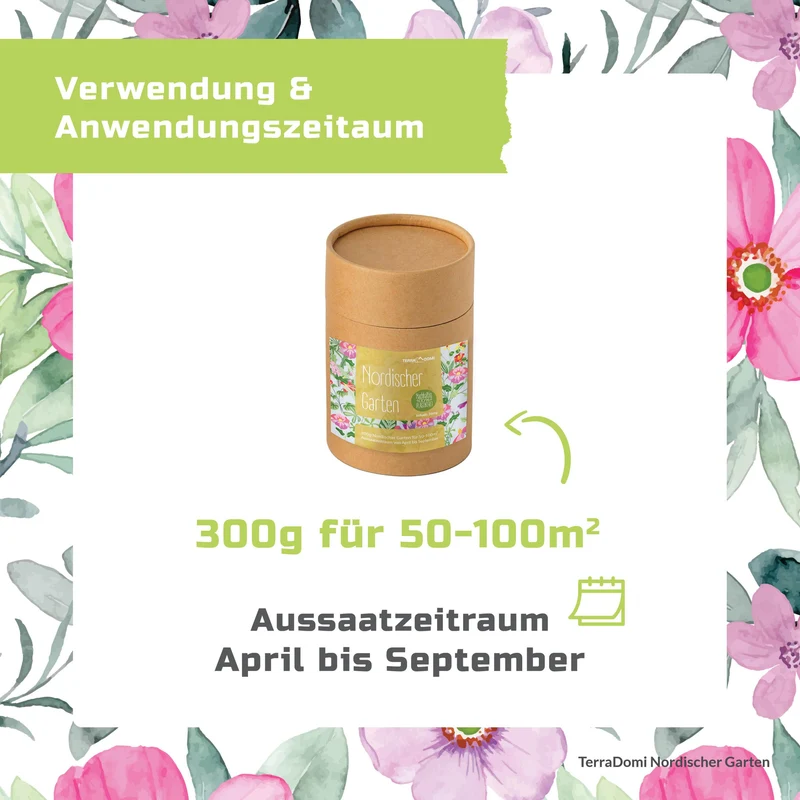TerraDomi 300g nordischer Garten winterharte Blumenmischung