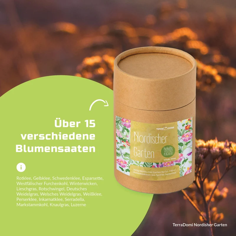 TerraDomi 300g nordischer Garten winterharte Blumenmischung
