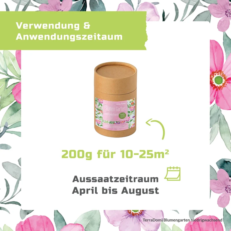 Blumen-Garten 200g niedrigwachsende Blumenmischung
