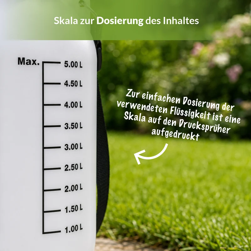 Drucksprüher 5 Liter – Präzise Sprühleistung für Garten, Reinigung und Pflege
