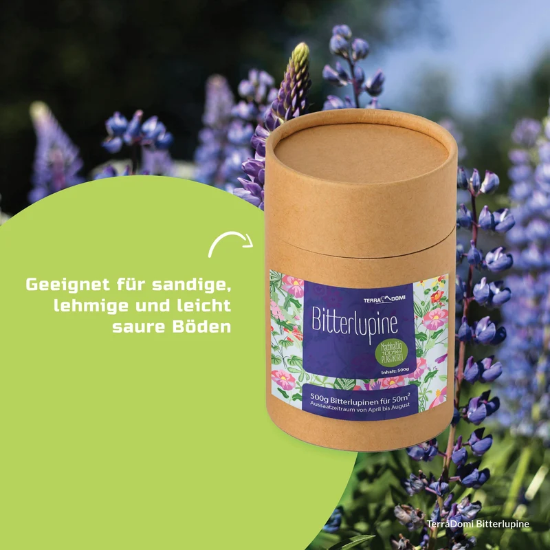 TerraDomi 500g Bitterlupinen I tiefwurzelnd und bodenauflockernd