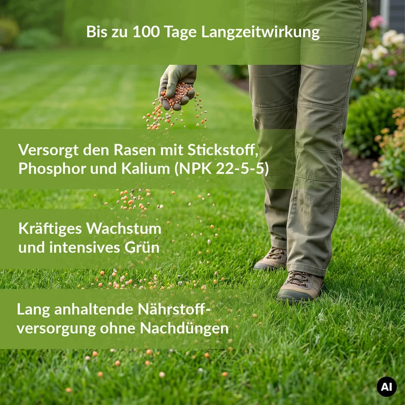 TerraDomi 2 in 1 Rasendünger mit Unkrautvernichter 10kg