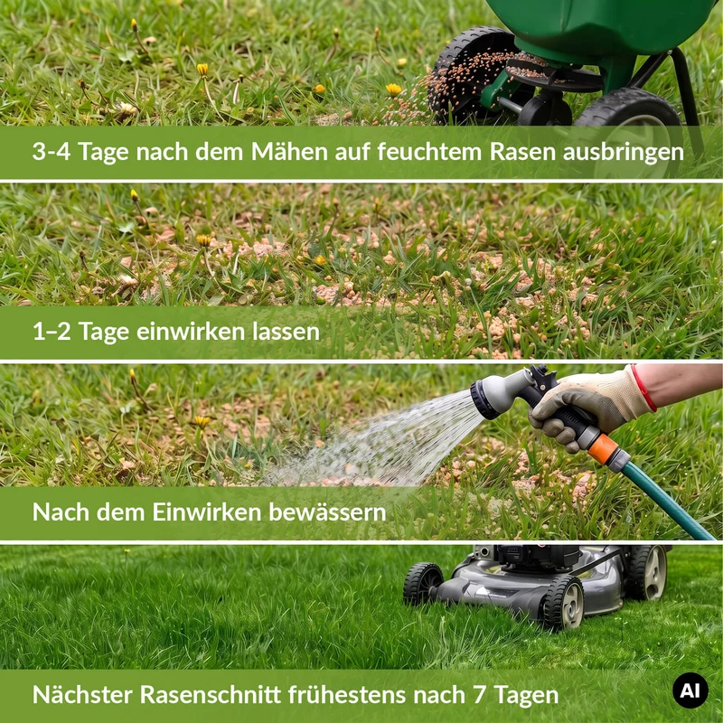 TerraDomi 2 in 1 Rasendünger mit Unkrautvernichter 10kg