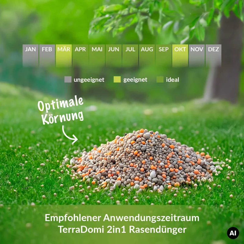 TerraDomi 2 in 1 Rasendünger mit Unkrautvernichter 10kg