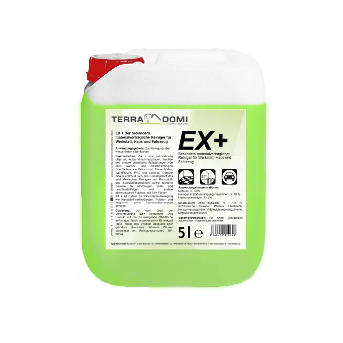 EX+ Reiniger - 5 Liter- Reinigungsmittel für Boden, Maschinen, Betrieb & Werkstatt