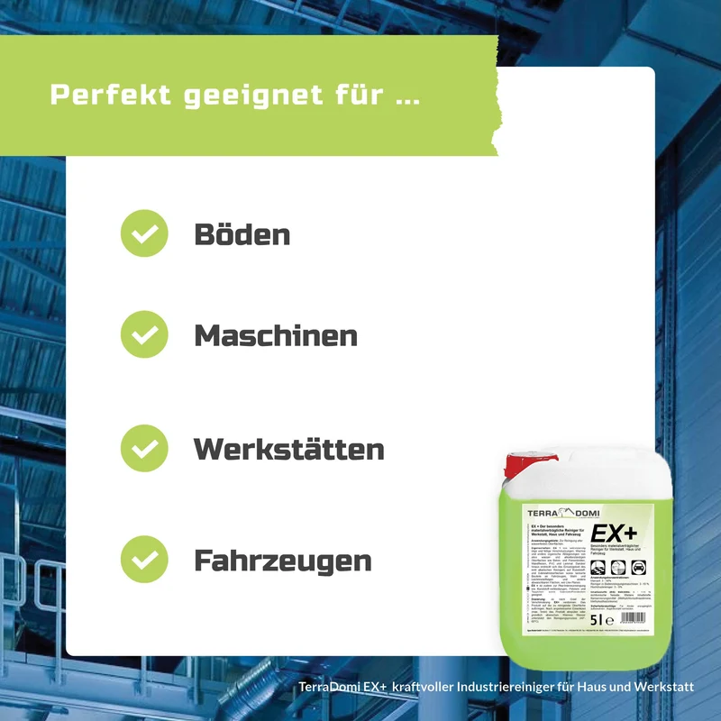 EX+ Reiniger - 5 Liter- Reinigungsmittel für Boden, Maschinen, Betrieb & Werkstatt