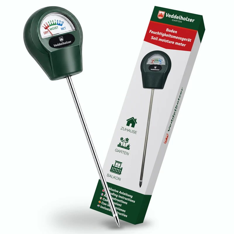 Bodenfeuchtigkeitsmesser für Pflanzen – ohne Batterie, Edelstahl