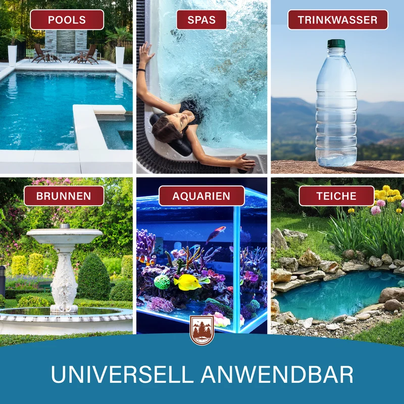 7-in-1 Pool Teststreifen 150 Stück – pH, Chlor, Brom & Härte