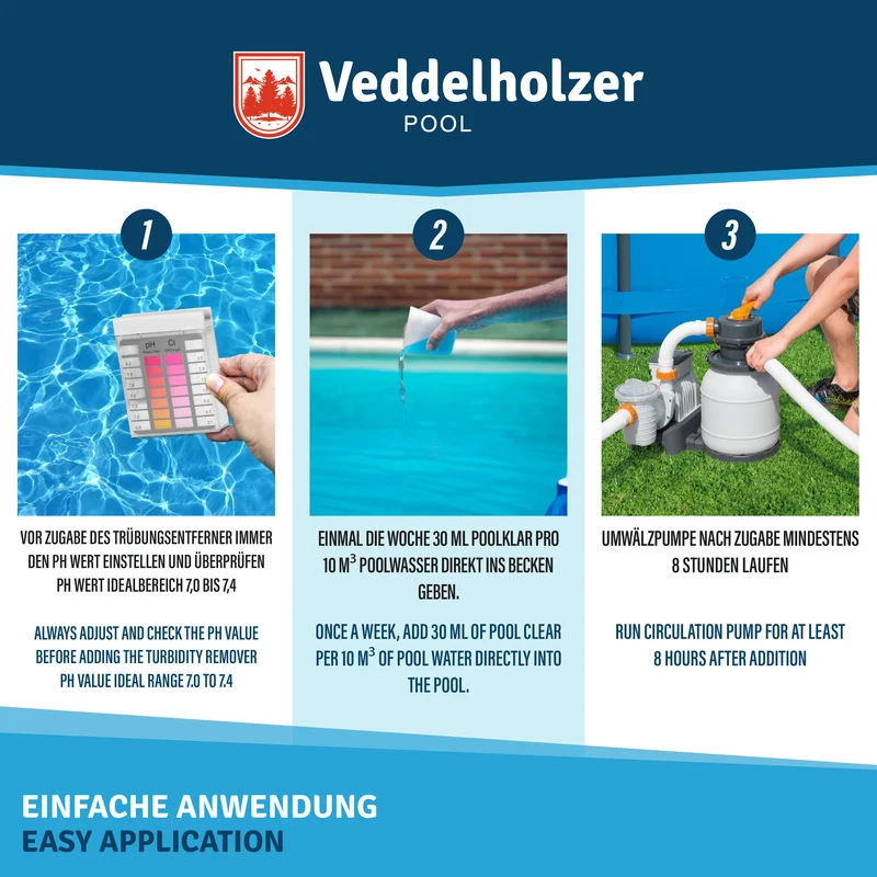 Poolklar Trübungsentferner 500ml – kristallklares Wasser