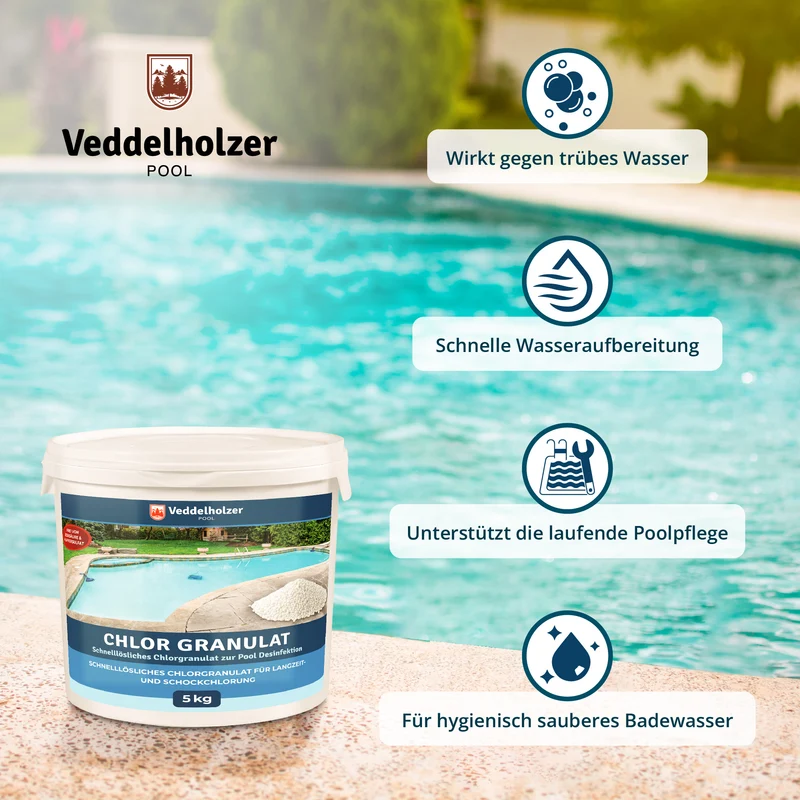 Chlorgranulat 5kg – schnell löslich für Pool & Schockchlorung